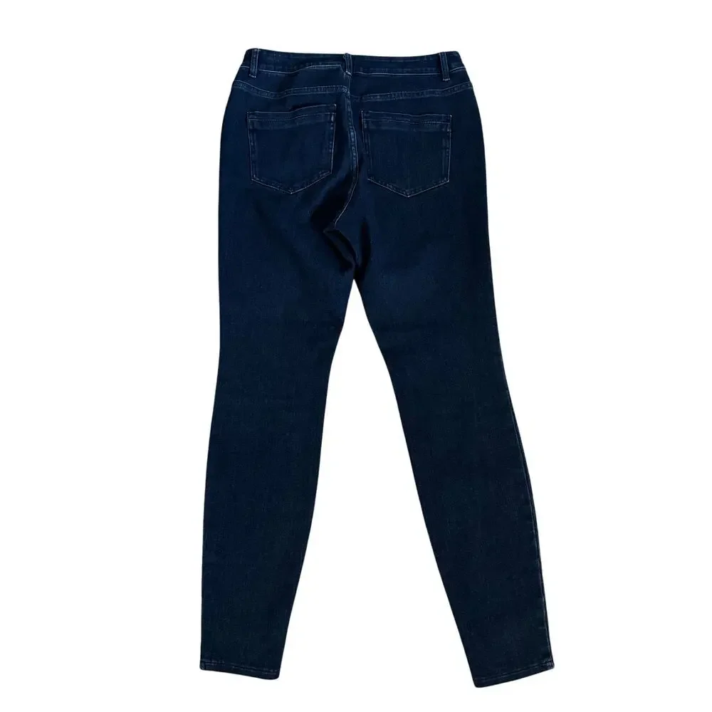 J. Jill Jeans Premium Flex High Rise Leggings Stretch Blue Denim Womens Size 6